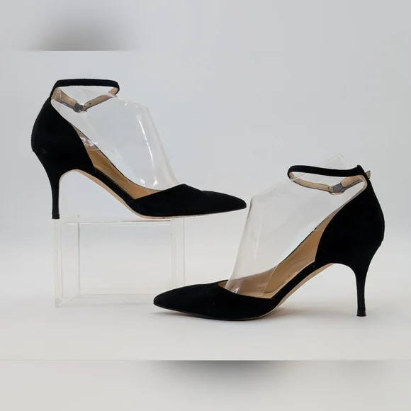 Ivanka Trump Britta D'Orsay Leather Black Women's Suede 3" Heel Size 8.5M /1W-9A - Picture 3 of 17